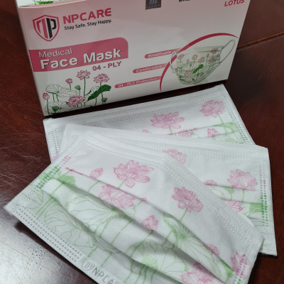 Khẩu trang y tế 4 lớp NPCARE hoa sen Lotus
