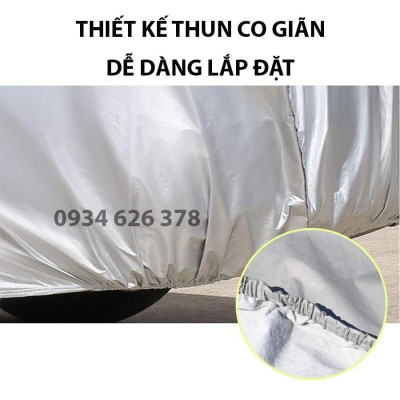 Bạt phủ trùm xe ô tô Mazda 3 3 lớp tráng bạc thông minh, chất liệu vải dù oxford cao cấp, áo chùm bảo vệ xe 4,5,7 chỗ