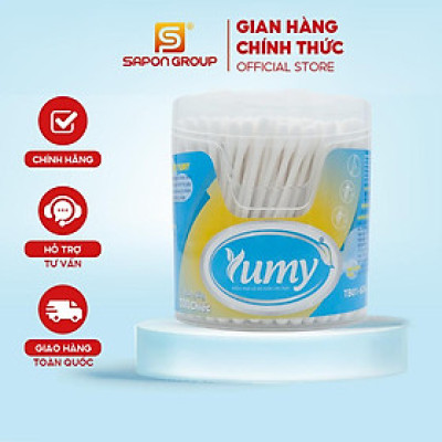[Lố 12 hộp] Tăm bông vệ sinh người lớn YUMY thân giấy [TB01-626] hộp 200 que