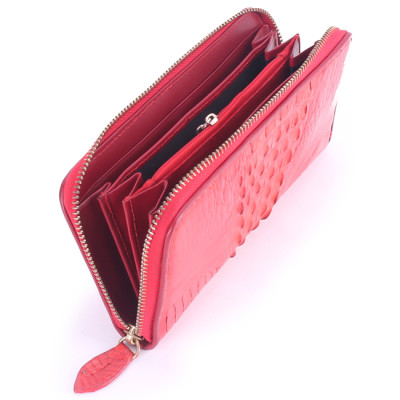 Ví nữ da cá sấu nhiều loại màu đỏ HJ93217-42-50-55-65-90 