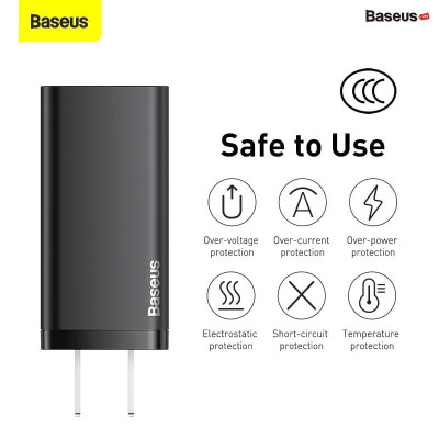 Củ sạc siêu nhanh, nhỏ gọn Baseus GaN2 Lite Quick Charger 65W - Hàng chính hãng