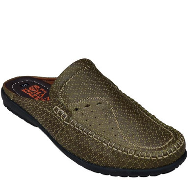 Dép Bít Mũi Nam Da Bò Thật TiTi ĐÔ Cao Cấp GSB2070d