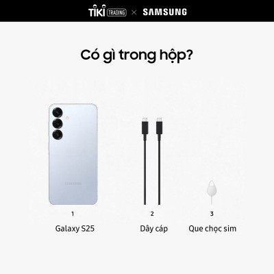 Điện thoại Samsung Galaxy S25, Điện thoại AI, Tìm kiếm thông minh, Video camera đêm Nightography, Chip Snapdragon - Đã kích hoạt bảo hành điện tử - Hàng Chính Hãng