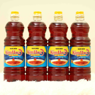 Nước Mắm truyền thống Kim Hoa Phú Quốc 30 độ đạm chai 1 Lít