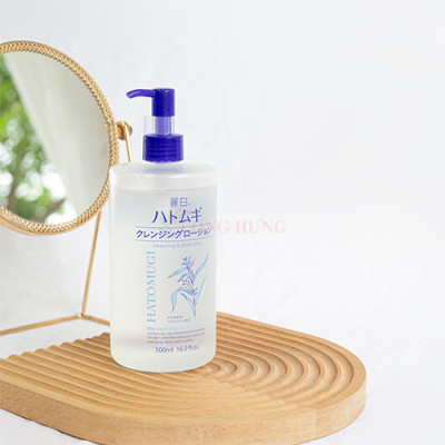 Nước tẩy trang Ý Dĩ Kumano Hatomugi Reihaku Cleansing Lotion làm sạch sâu và dưỡng sáng da (500ml) - Hàng chính hãng