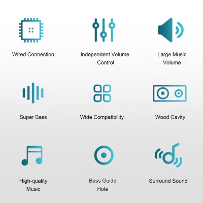 Loa gia đình 3 trong 1 3,5 mm Máy tính có dây cho Máy tính để bàn xách tay SADA D-200T