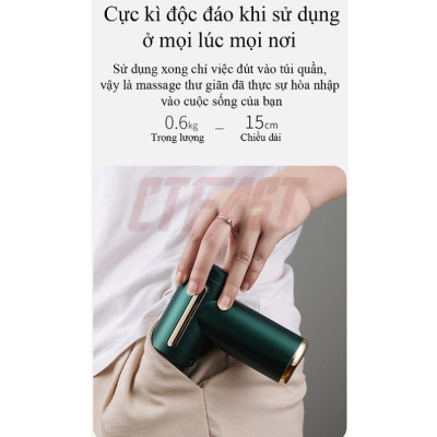 Máy massage KG802 mini cầm tay 6 chế độ hỗ trợ mát xa chuyên sâu, giảm đau cơ, cứng khớp hiệu quả nhanh chóng, đi kèm 4 đầu chuyên dụng 1500mah( tặng kèm 1 khăn lau thấm 2 mặt )- Hàng chính hãng