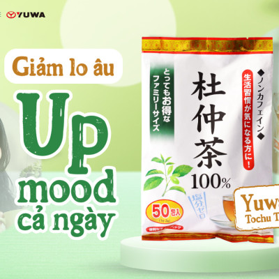 Trà Lá Đỗ Trọng Yuwa 100% Lá Đỗ Trọng Giảm Stress, Chống Lão Hóa , Hỗ Trợ Giảm Cân, Tốt Cho Tim Mạch