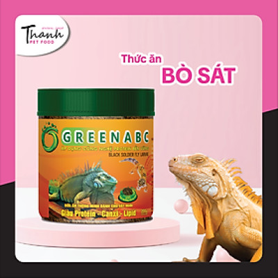 Thức ăn bò sát Rồng Nam Mỹ, Rồng Úc nhãn GREENABC - Bổ sung dinh dưỡng giúp tăng trưởng nhanh, lên màu đẹp, phòng chống MBD, teo đuôi – Hộp 200g