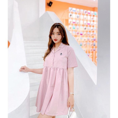 UPZ Đầm Babydoll Logo Hình (4 Màu)