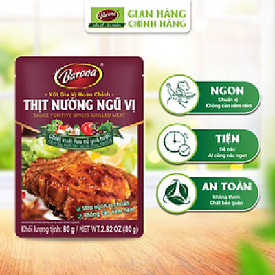 Xốt Gia Vị Hoàn Chỉnh BARONA - Thịt Nướng Ngũ Vị 80g
