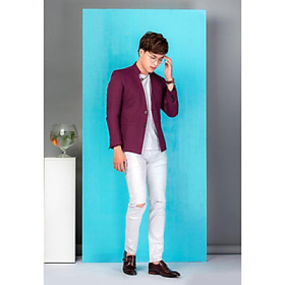 Aó vest Cách tân giả vest Titishop AKN497 Đỏ đô