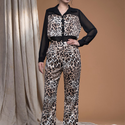 Quần tây beo lụa cát ống loe LM112430 [BST Da Beo]