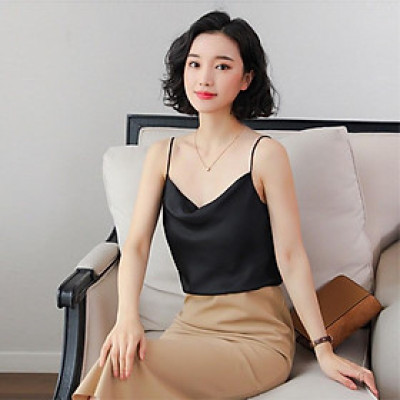 Áo Hai Dây Lụa Cổ Đổ Cao Cấp_{hàng chuẩn}