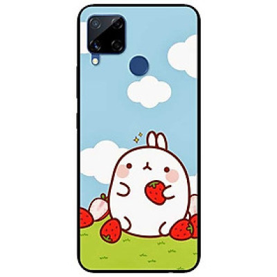 Ốp lưng dành cho Realme C15 mẫu Thỏ Mập Ăn Dâu
