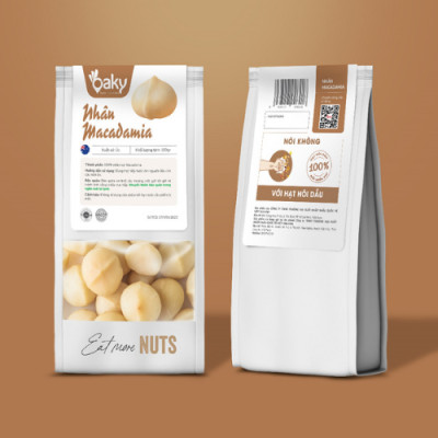 Nhân Hạt Macca Rang Oaky Nhập Khẩu Úc - Túi 100g