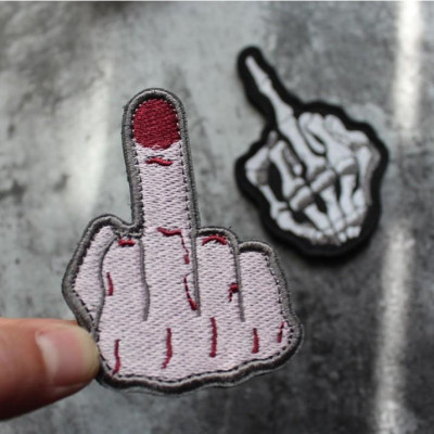 Patch_velcro ngón tay giữa dán quần áo_ba lô túi xách