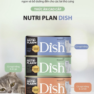 Pate cao cấp cho mèo Nutri Plan Dish 85g nhập khẩu Hàn Quốc