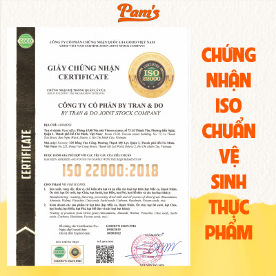 COMBO Chăm Sóc Tim Mạch - Hạt Óc Chó Chile (500g) + Hạnh Nhân Rang Bơ(500g) + Hạt Dẻ Cười(180g) Pam