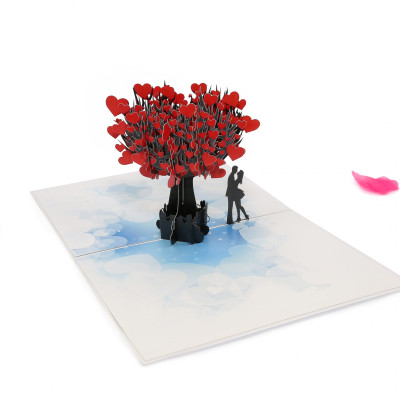Thiệp 3D Pop Up Cây Tình Yêu – Thiệp Chúc Mừng, Thiệp Tình Yêu Độc Đáo, Lãng Mạn, L08