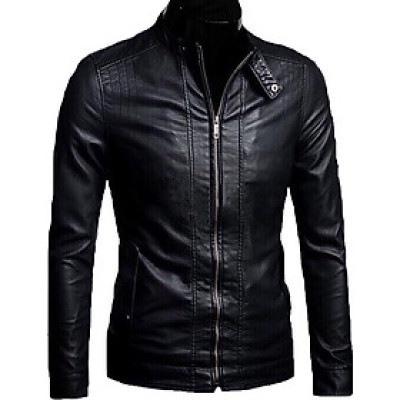 Áo Khoác Da Nam Đen Black Leather Cao Cấp AKD21