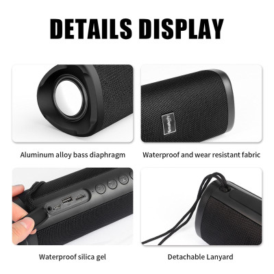 Loa Bluetooth 5.0 không dây Smalody YXSM8090BT âm thanh nổi không thấm nước