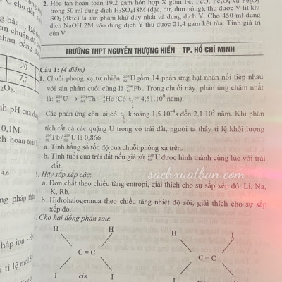 Sách Tổng Tập Đề Thi Olympic 30 Tháng 4 Hóa Học 10 (Từ Năm 2014 Đến Năm 2018)