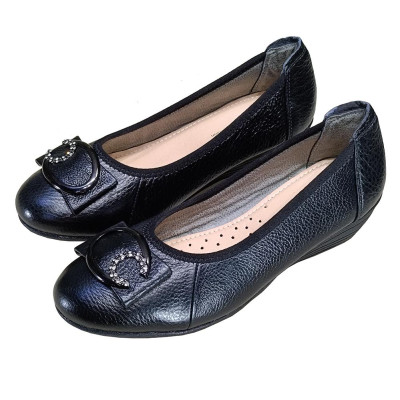 Giày Nữ Búp Bê Đế Xuồng 5cm HÀ NAM Da Bò Thật Thời Trang Cao Cấp GBBN2086