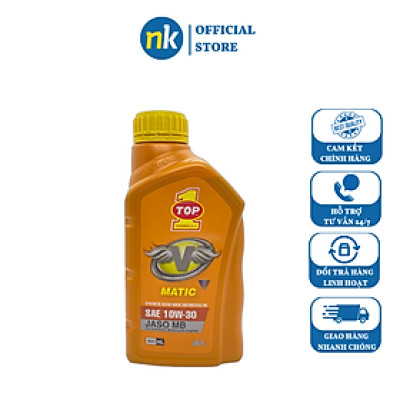 [Mẫu Mới] Nhớt Top 1 Action Matic 10W30 0.8L cho xe ga và xe máy hộp số tự động (bao bì dạng chai)