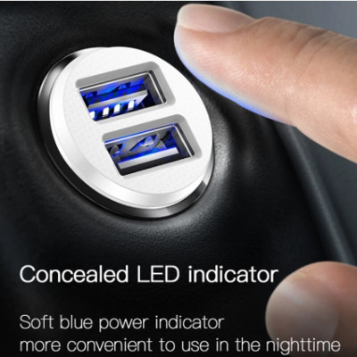 Tẩu sạc Baseus sạc nhanh 5V - 3.1A dùng cho xe hơi cho hiệu suất sử dụng ổn định - Hàng chính hãng