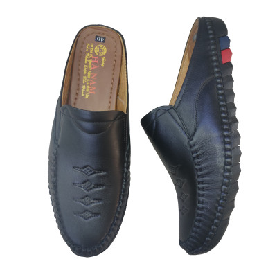 Dép Bít Mũi Nam Da Bò Thật TiTi ĐÔ Cao Cấp GSB20125d