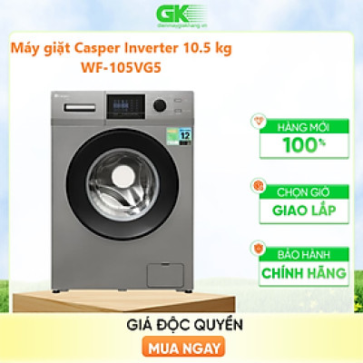 Máy giặt Casper Inverter 10.5 kg WF-105VG5 - HÀNG CHÍNH HÃNG - CHỈ GIAO HCM