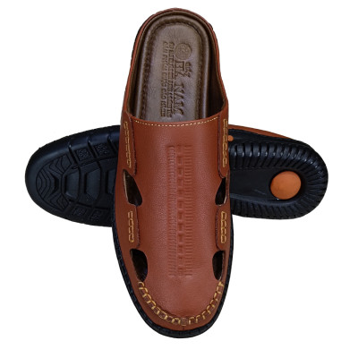 Dép Bít Mũi Nam TiTi ĐÔ Da Bò Thật Cao Cấp GSB20114