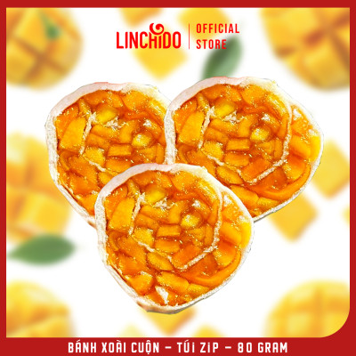 Bánh Xoài Cuộn - Đặc Sản Đồng Tháp - Túi Zip 80 Gram