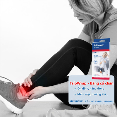 Băng quấn hỗ trợ và bảo vệ khớp cổ chân, mắt cá chân cao cấp Actimove TaloWrap