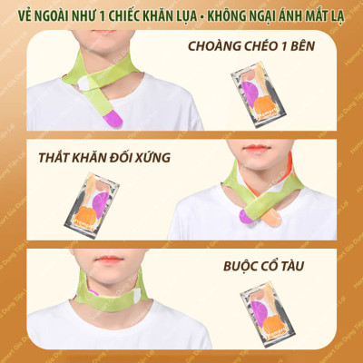 Miếng Dán Cổ Vai Gáy Hamart Đai Chườm Nóng Xông Hơi Nhiệt Giảm Đau Thư Giãn Hiệu Quả Tiện Lợi