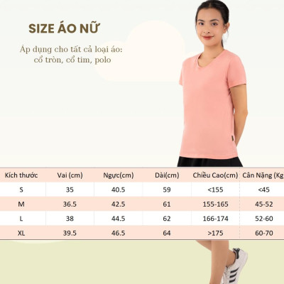 Áo Thun Cổ Tròn Nữ NGỌC LAM 100% Cotton Cao Cấp, Thoáng Mát, Kháng Khuẩn - Gold Rhino