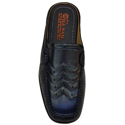 Dép Bít Mũi Nam Da Bò Thật TiTi ĐÔ Cao Cấp GSB2095d