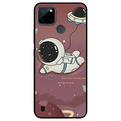 Ốp lưng dành cho Realme C21Y - Realme C25Y mẫu Phi Hành Nền Nâu