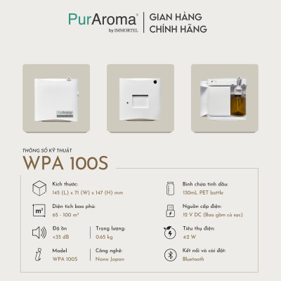 Máy Khuếch Tán Công Nghiệp PurAroma WPA 100S - Công Nghệ Nano Khuếch Tán Siêu Âm