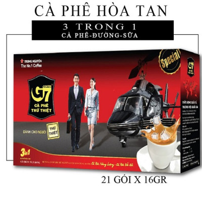 Cà Phê Hòa Tan G7 3in1 Trung Nguyên – Hộp 21 Gói – Cà Phê Sữa Hòa Tan Tiện Lợi, Đậm Vị Việt