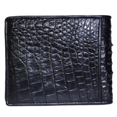 Ví Nam Da Cá Sấu Huy Hoàng HT2219 (12.5 x 10 cm) - Đen