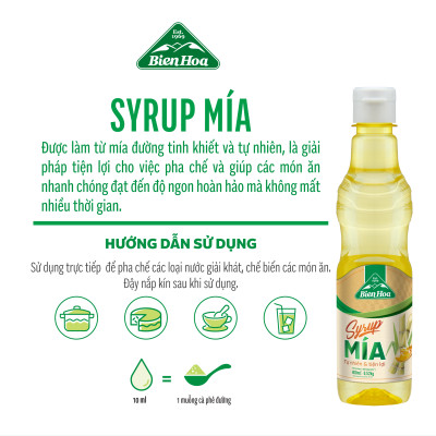 Combo 6 chai Syrup Mía Biên Hòa 400ml/Chai
