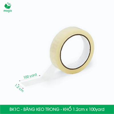  BK1C - Block 12 cuộn băng keo trong khổ 1.2cm x 100yard - Băng dính văn phòng, trường học