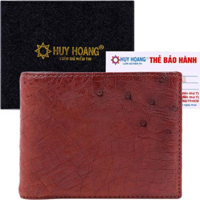 Ví Nam Huy Hoàng HT2407 (10 x 12.5 cm) - Nâu Đỏ