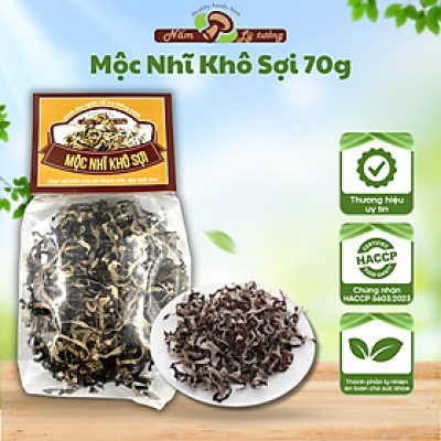 Mộc Nhĩ Nấm Mèo Khô Sợi Lý Tưởng Cao Cấp 70g