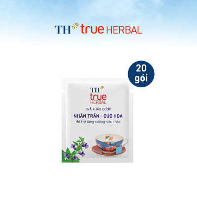Hộp trà thảo dược TH true HERBAL Nhân trần – Cúc hoa (20 gói)