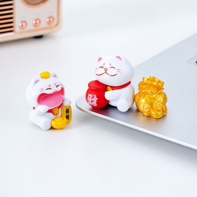 Mô Hình Mèo Lucky Mini Bộ Lục 6 Cái Trang Trí DIY_ Hàng chính hãng