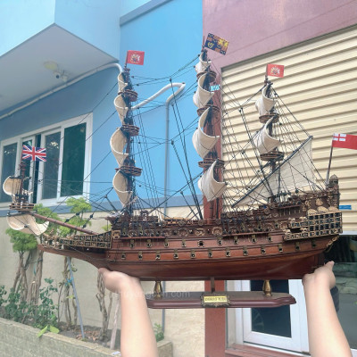 Mô Hình Thuyền Gỗ Phong Thủy Dạng Thuyền Cổ SOVEREIGN OF THE SEAS, thuyền buồm phong thủy, hàng chính hãng
