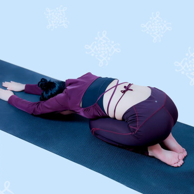 Quần dài thể thao phối lưới LMcation Venus - Màu tím